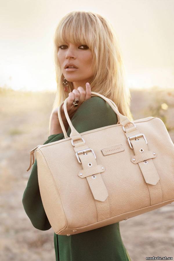 Кейт Мосс в рекламе сумок Longchamp