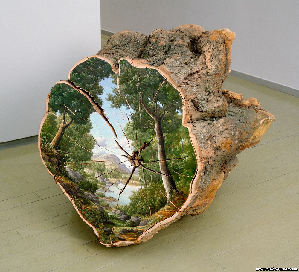 Пейзаж на срезах дерева Alison Moritsuguby